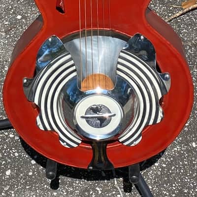 Larry Pogreba Hubcap Resonator W/HSC Red image 2