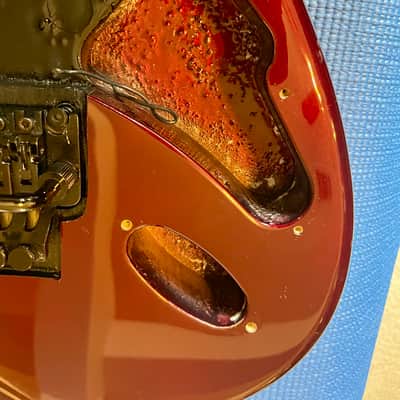Fender Stratocaster Body with Floyd Rose Style Bridge Included 2001 - Midnight Wine image 6