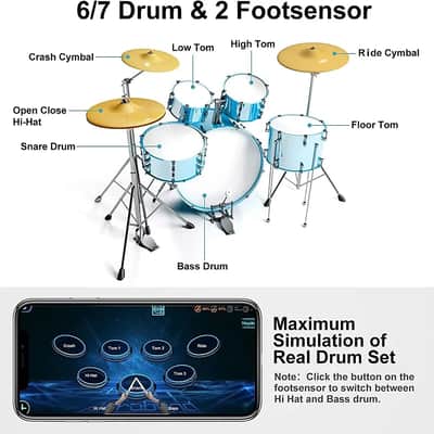 Aeroband Pocket Drum ll Plus Wireless bluetooth air Drumsticks image 5