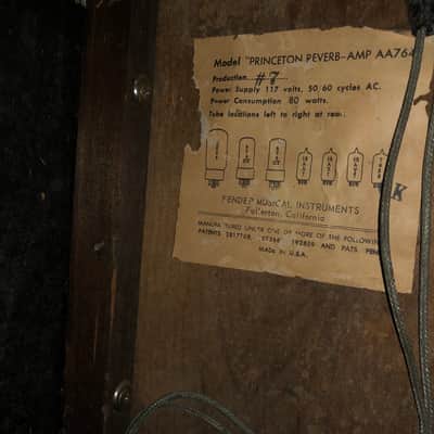 Vintage Fender Princeton Reverb 1965 Blackface image 8