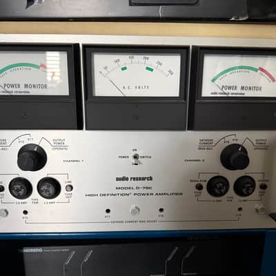 Pair Audio Research D-79c stereo tube amplifiers image 2