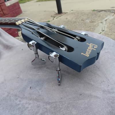 GIBSON EBO early 1970 PELHAM BLUE SLOTTED HEADSTOCK ORIGINAL refinished image 15