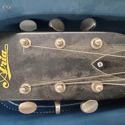 Aria acoustic guitar 1970's? Model # 794 Natural finish made in Japan with case image 6