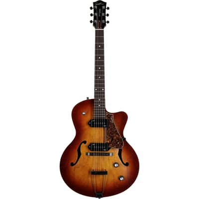 Godin 5th Avenue Kingpin Archtop Electric Guitar, Cognac Burst image 2