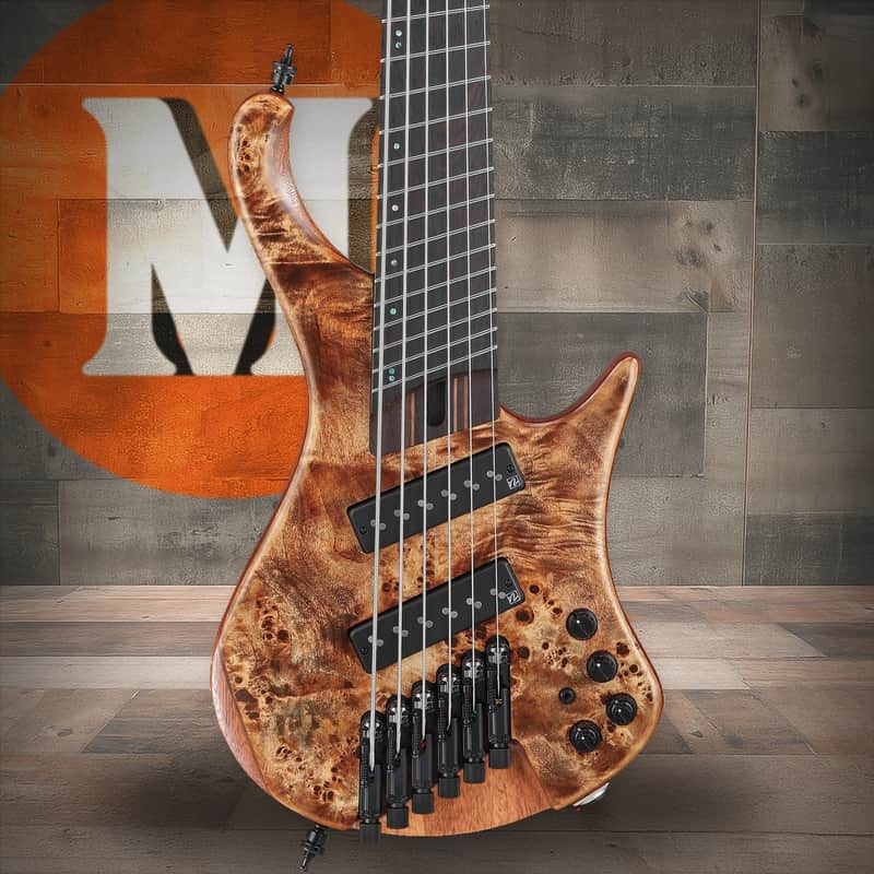 Ibanez EHB Ergonomic Headless Bass 6 String w/Bag Multi scale - Antique Brown Stained Low Gloss (EHB1506MSABL) image 1