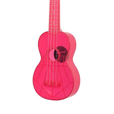 Kala Waterman Fluorescent Watermelon Pink Soprano Ukulele image 3