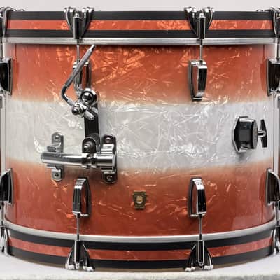 Ludwig 20/12/14/5x14" Classic Maple Downbeat Drum Set w/ Rail - Exclusive Fire Burst Pearl image 9