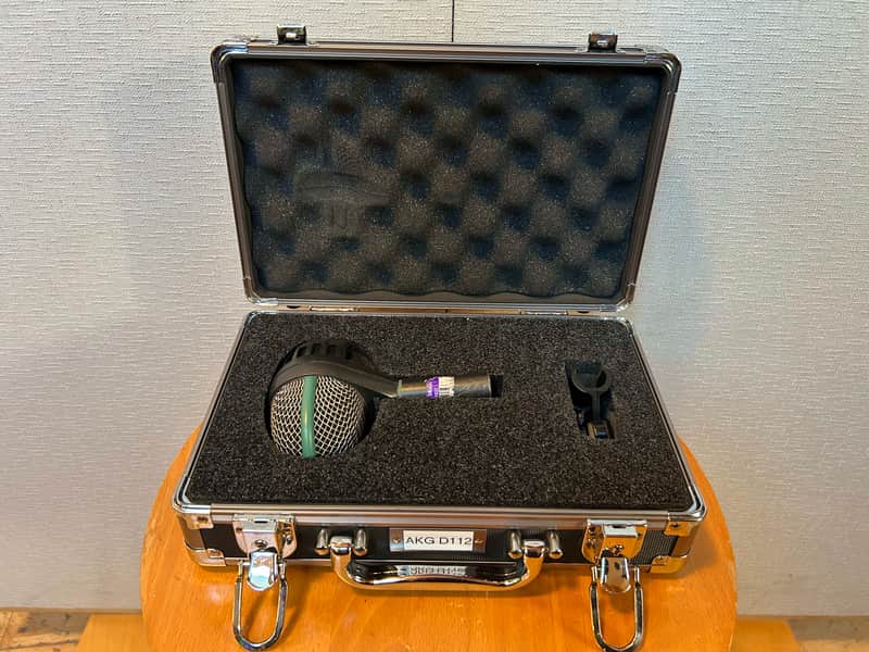 AKG D112 Cardioid Dynamic Bass Drum Microphone - Gray - WiTH Hand Made HARD CASE image 1