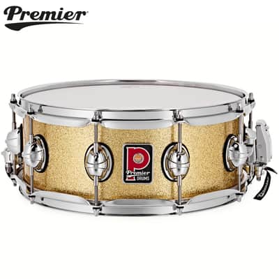 Premier Genista Classic 14" x 5.5" Vintage Gold Sparkle Snare Drum PGB1455SVGX image 1