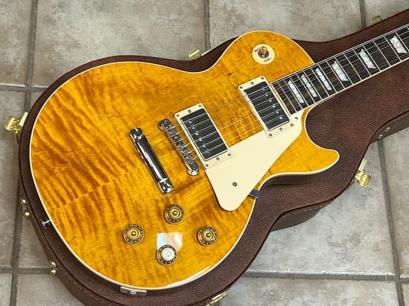 2026 Gibson USA Les Paul Standard '50s Figured Top Electric Guitar Honey Amber image 1