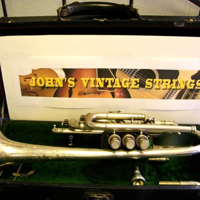J W York & Sons Perfec-tone Coronet 1915 Silver plated image 1