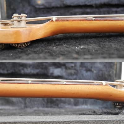 1969 Fender Precision Bass PJ Specs Fiesta Red Refin w/ OHSC Cheney England image 11