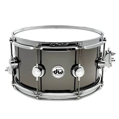 DW Collectors Black Nickel Over Brass Snare Drum 13x7 image 1