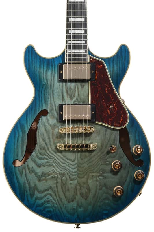 Ibanez Artcore Expressionist AM93QA Electric Guitar - Jet Blue Burst