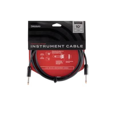 D'Addario PW-AMSG-10 American Stage 1/4" Straight TS Instrument Cable - 10' image 3