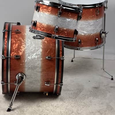 Ludwig USA 20/12/14" Neusonic Downbeat Outfit - VIDEO Fireburst Pearl w/ Maxwell Ludwig Rail image 7