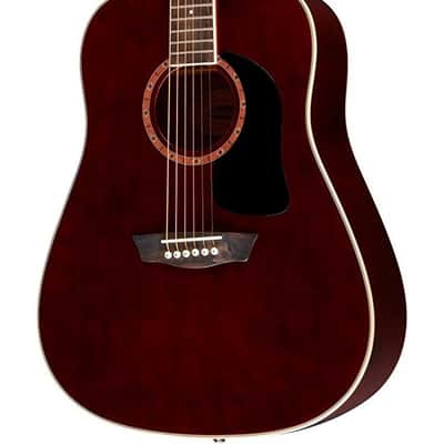 Washburn WD100DLTWRK Mahogany Dreadnought Acoustic Guitar - Trans Wine Red image 1