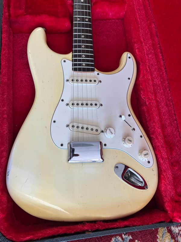 1973 Fender Stratocaster Hardtail with 3-Bolt Neck, Rosewood Fretboard 1971 - 1977 - Olympic White image 1