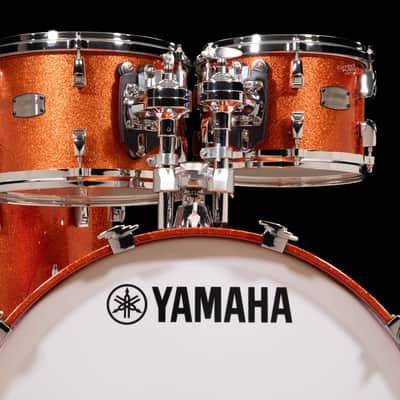 Yamaha Absolute Hybrid Maple 5pc 10/12/14/16/22 Orange Sparkle image 11