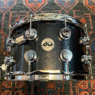 DW Collector’s Series 8x14” Oak Shell Gun Metal Sparkle Glass W/Chrome HW image 9