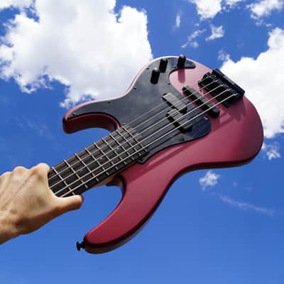 ESP LTD AP-5 - Candy Apple Red Satin 5-String Electric Bass Guitar image 1