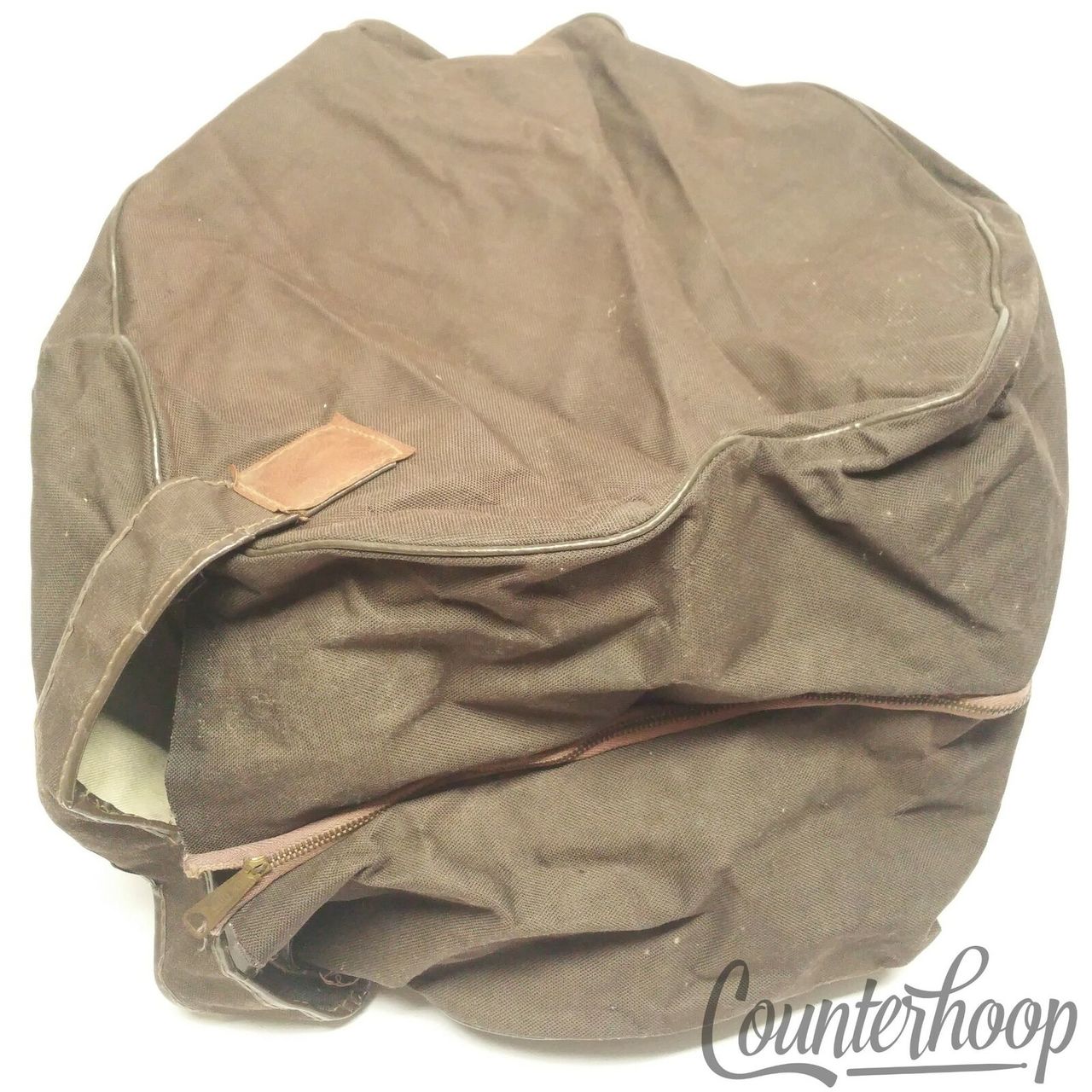 Slingerland 9x13" Canvas Fabric Tom Drum Case Soft Shell Vintage 40s Elem Zipper — main photograph