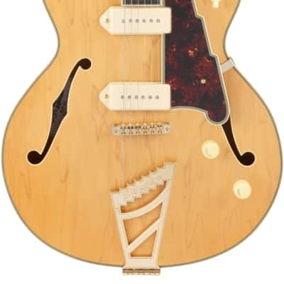 D'Angelico Deluxe Ss Fully Hollow Single Cutaway Satin Honey image 1