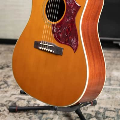 Epiphone Hummingbird Standard EC Acoustic/Electric Guitar - Natural with Gig Bag image 4