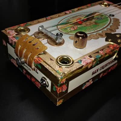 4 String San Cristobal Cigar Box Electric Guitar image 4