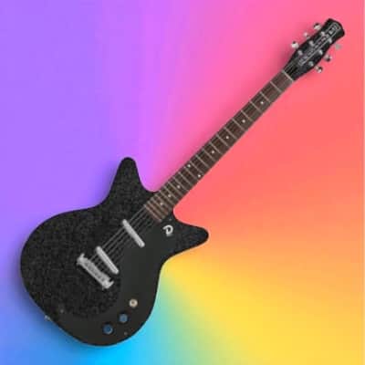 Danelectro 59M NOS+ Electric Guitar - Black Metal Flake, Lipstick Pickups, Vintage Style image 10
