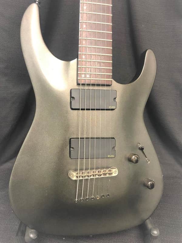 Fernandes Revolver Deluxe 7 String Baritone Metallic Black Satin