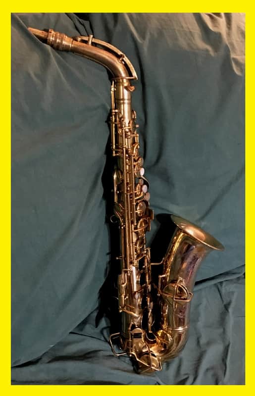 " THE CABIN " GOLD PLATE / SILVER HI-LITES STENBERG PORTRAIT C. G. CONN 1925 CHU BERRY ALTO SAXOPHONE REPAD READY FREE SHIP image 1