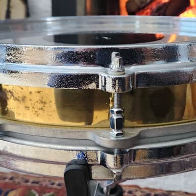 STUDIO SALE! Pearl B914-P (14x3.5) Brass Piccolo Free Floating Snare 1987 Taiwan image 6