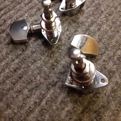 Ping Guitar Tuners (partial set: 2 bass side, 1 treble side) 1980's-1990's - Chrome image 11