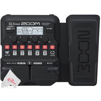 Zoom G1X Four Guitar Multi-Effects Processor With Built-In Expression Pedal + Pig Hog PP9V Pig Power 9V DC 1000ma Power Supply + Battery & Charger image 5