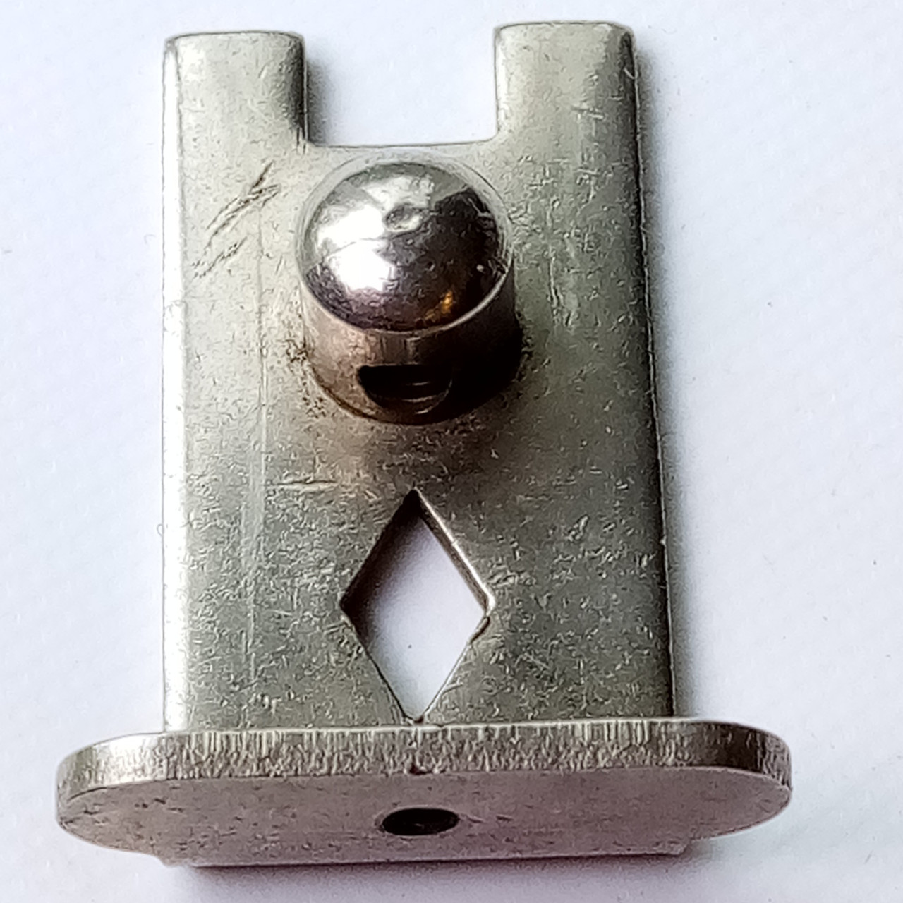 Slingerland 3Point 1950-8 Radio King Throw-Off/Strainer Slide Plate Nickel Three — main photograph