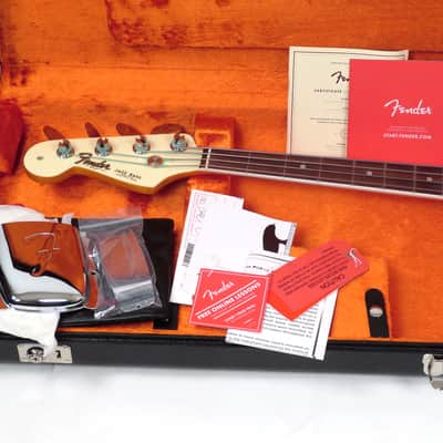 2023 Fender American Vintage II 1966 Reissue Jazz Bass Left Handed - Olympic White with Matching Headstock - Case, Paperwork, and COA image 14
