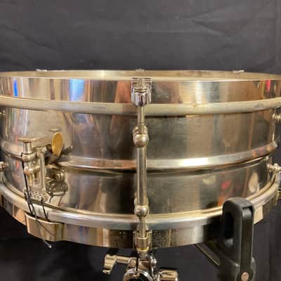 Slingerland 1930s - 5x14" Nickel Over Brass 6 Tube Lug Snare Drum image 6