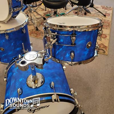 Gretsch Catalina Club 4-piece Shell Pack with Snare Drum - Blue Satin Flame, 20/12/14/14 image 3