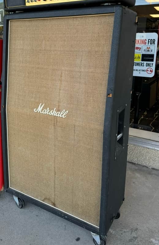 1971 vintage Marshall 2034 Pulsonic Speaker Cabinet Black image 1