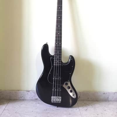 Fender Japan Jazz Bass Silver Series Black Electric Bass Guitar Rare Original Maple Rosewood Neck image 2