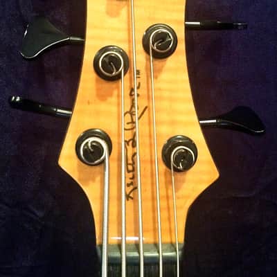 Roscoe LG3005 Fretless Natural/Flame Honey Blonde image 7