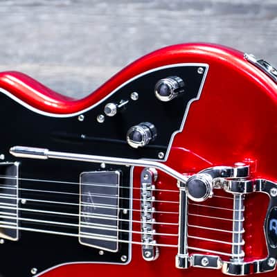 Duesenberg Julietta Baritone Catalina Red Solid Alder Body Electric Guitar w/Bag image 7