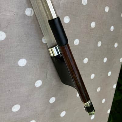 Double Bass French Bow - G.B.Bows - Snakewood Model - Silver Mounted image 15