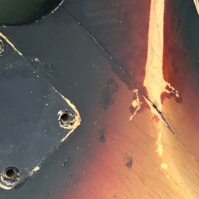Vintage Fender Mustang Body Partially Loaded 1971 - Sunburst image 9