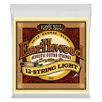 Earthwood 12-String Light 80/20 Bronze Acoustic Guitar String Set 9/9-46/26 Gauge 80%-Cu+20%-Zn Wnd-Wire Wrap Over Brass-Plated Hi-C Steel Hex-Core image 1