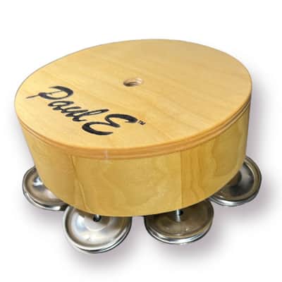 PaulE Drums 'The Art Of Percussion' Bon-E 'Poplar' Jingle Block with bag 2024 - Oil Rubbed image 2