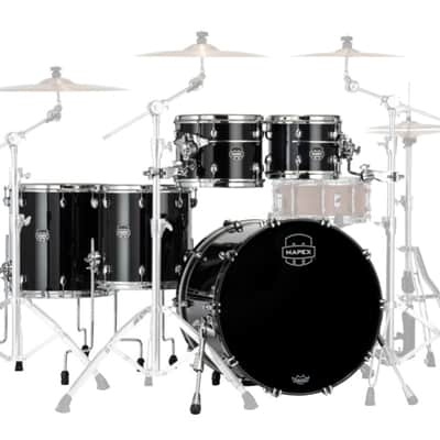 MAPEX IT SE628XBPB SATURN EVOLUTION BIRCH WORKHORSE 5 PEZZI PIANO BLACK image 1