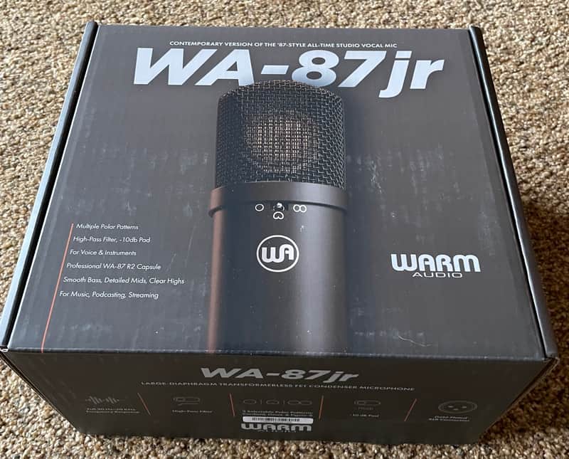 Warm Audio WA-87jr SE Large Diaphragm Cardioid Condenser Microphone 2025 - Present - Matte Black image 1
