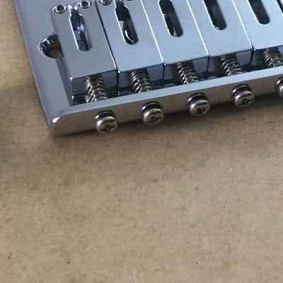 Lefty Modern FENDER Gotoh MIJ 6 Saddle Guitar Bridge Genuine Tele NOS Relic Left image 8
